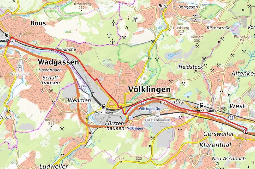 Umleitungsempfehlung ADFC Völklingen