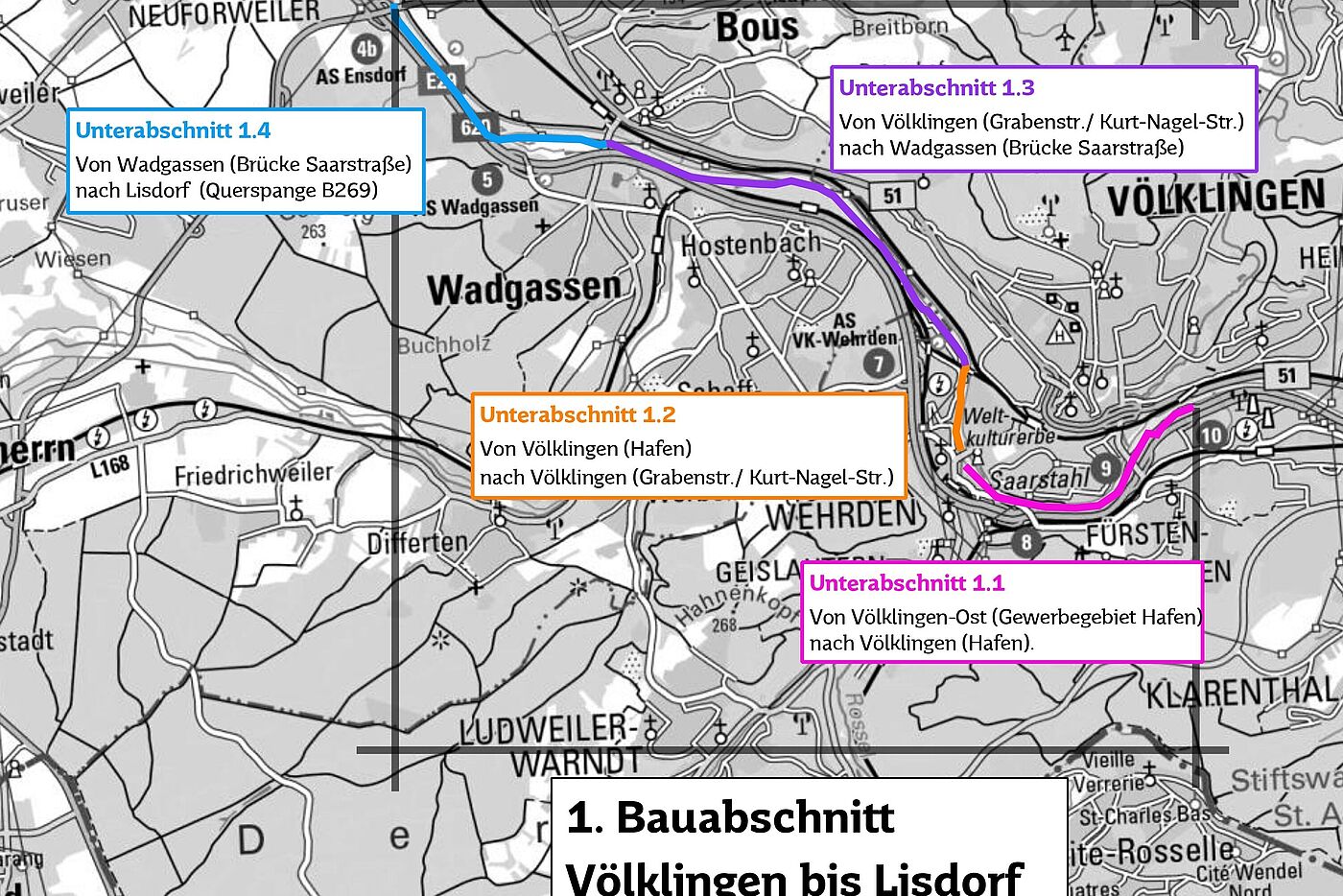 Übersicht-Saarradweg Teil 1