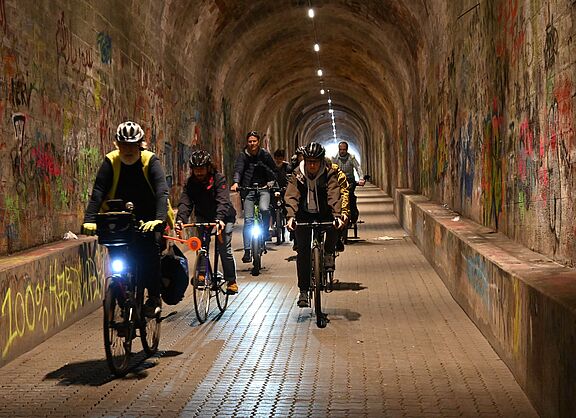 Critical Mass im Lützelbachtunnel
