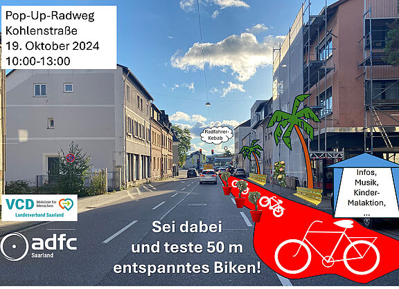 PopUp-Radweg in St. Ingbert