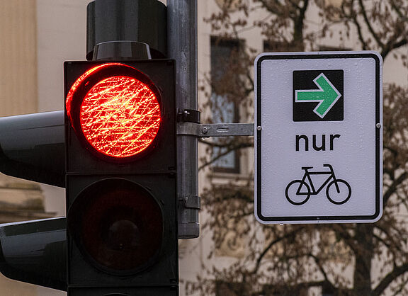 Grünpfeil für Radfahrende
